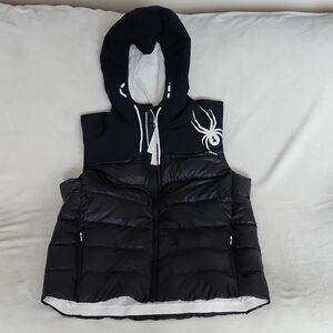 Spyder Black and White Down Vest